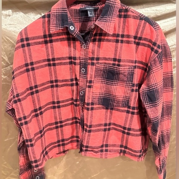 ❗️DEAL❗️2 Forever 21 Botton down flannel both size s - Picture 5 of 6
